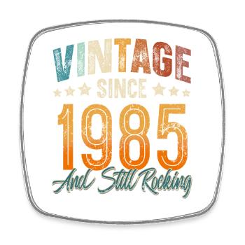1985 Année de naissance Anniversaire Année de construction Millésime - Magnet carré - blanc - Devant