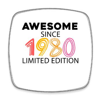 Fantastic since 1980 - born in 1980 - Square fridge magnet - white - Front