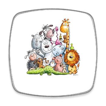 Together Is Better I Tierhaufen I Tiere I Zoo - Square fridge magnet - white - Front