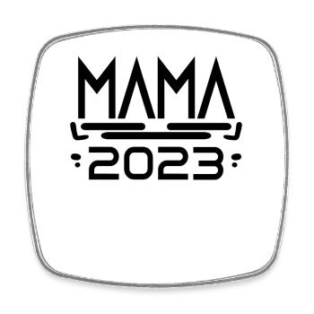 Mutter 2023 Mama Schwangerschaft Geburtstag - Viereckiger Kühlschrankmagnet - Weiß - Vorne