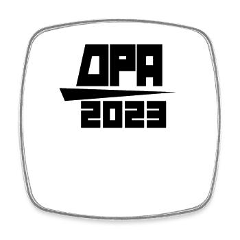 Opa 2023 - Opa werden - Bald Opa - Viereckiger Kühlschrankmagnet - Weiß - Vorne