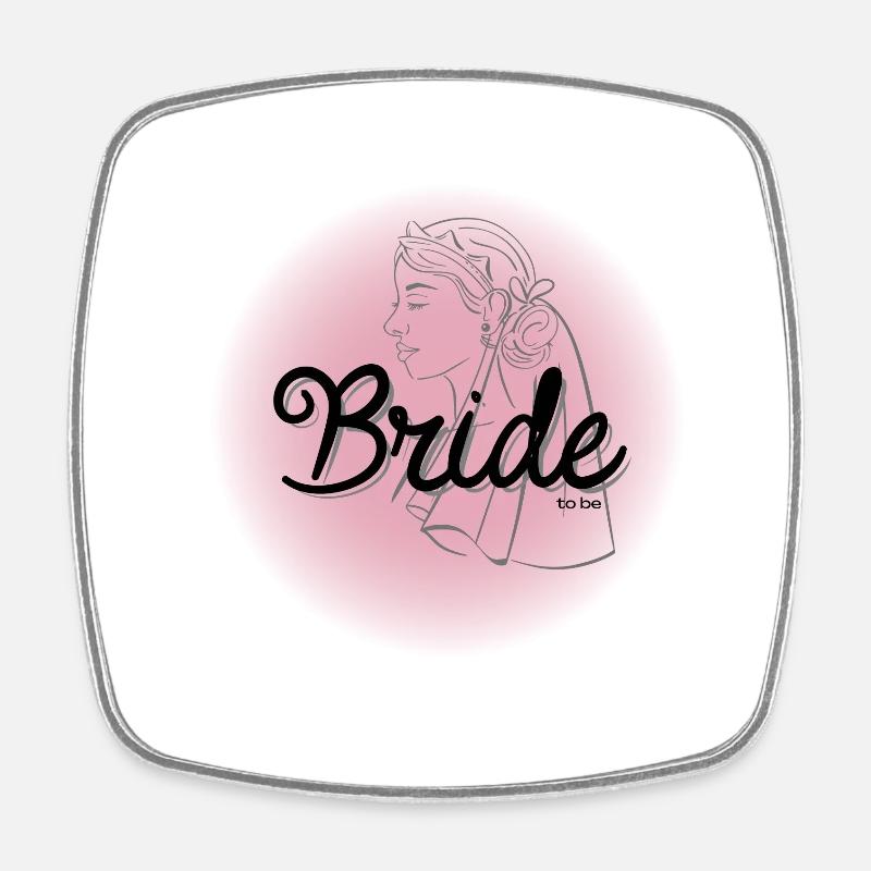 Bride to be - Square fridge magnet - white