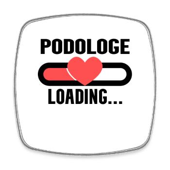 Podologe Loading - Viereckiger Kühlschrankmagnet - Weiß - Vorne