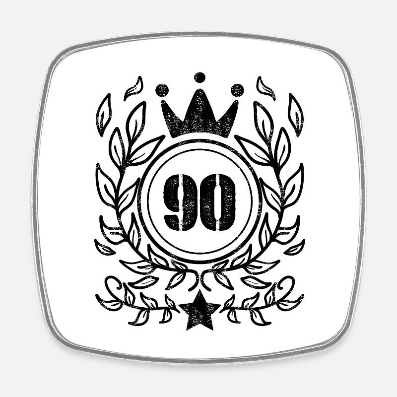 90 - Année de naissance Année de naissance 1990 - Magnet carré - blanc