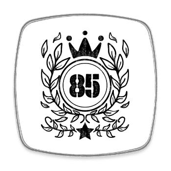 85 - Jahrgang Jahr Geburtsjahr 1985 - Viereckiger Kühlschrankmagnet - Weiß - Vorne