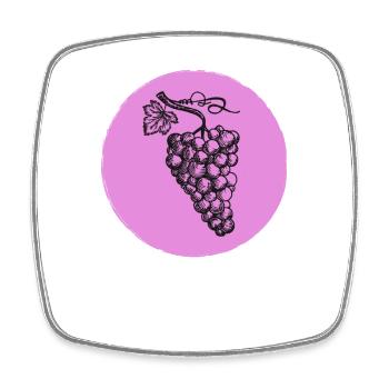 Grape - Square fridge magnet - white - Front