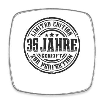 35. Geburtstag Limited Edition Lustig 35 Jahre - Viereckiger Kühlschrankmagnet - Weiß - Vorne