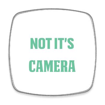 Ironic Message Photography - Square fridge magnet - white - Front