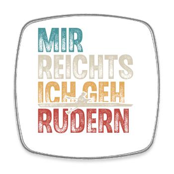 Rudern Ruderer Ruderboot - Viereckiger Kühlschrankmagnet - Weiß - Vorne