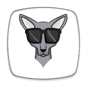 Sphynx cat with sunglasses - Square fridge magnet - white - Front