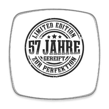 57. Geburtstag Limited Edition Lustig 57 Jahre - Viereckiger Kühlschrankmagnet - Weiß - Vorne