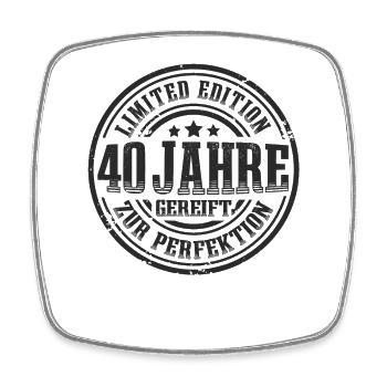 40. Geburtstag Limited Edition Lustig 40 Jahre - Viereckiger Kühlschrankmagnet - Weiß - Vorne