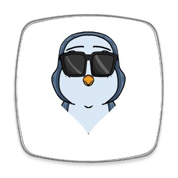 Cool Penguin with Sunglasses Cool - Square fridge magnet - white - Front
