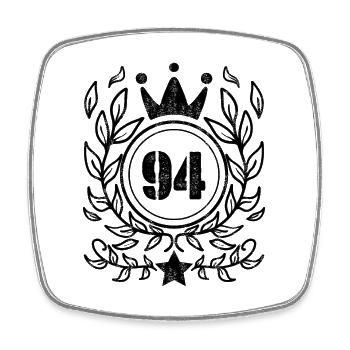 94 - Born year Year of birth 1994 - Square fridge magnet - white - Front