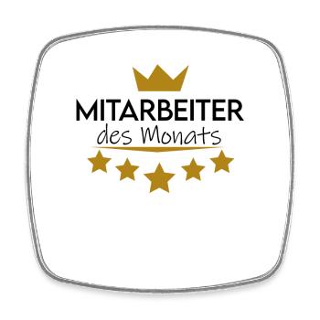 Mitarbeiter des Monats - 5 Sterne - Viereckiger Kühlschrankmagnet - Weiß - Vorne