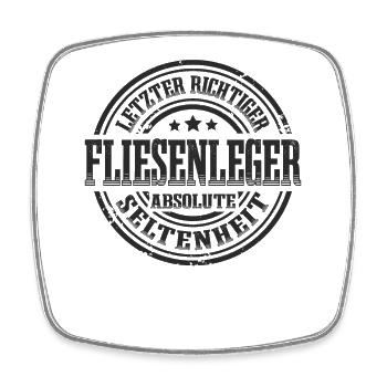 Letzter Fliesenleger Absolute Seltenheit - Viereckiger Kühlschrankmagnet - Weiß - Vorne