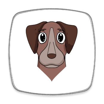Pointer Hund Hunderasse - Viereckiger Kühlschrankmagnet - Weiß - Vorne
