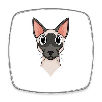 Siamkatze - Viereckiger Kühlschrankmagnet - Weiß - Vorne