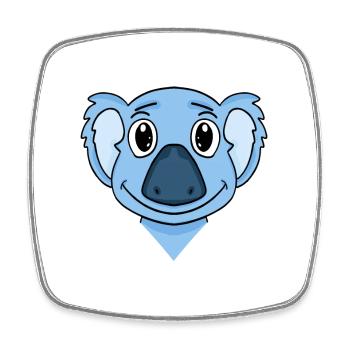 Koala - Viereckiger Kühlschrankmagnet - Weiß - Vorne