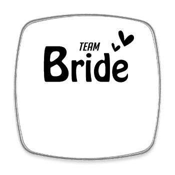 Team Bridal Wedding Celebration Bachelor - Square fridge magnet - white - Front