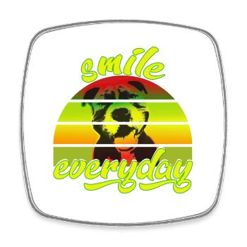 American Bully smile everyday Regenbogenfarben - Viereckiger Kühlschrankmagnet - Weiß - Vorne