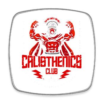 Calisthenics Club Superhero Motivational Design - Square fridge magnet - white - Front