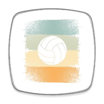 Volleyball - Square fridge magnet - white - Front