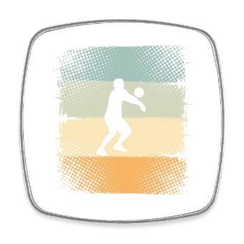 Volleyball - Square fridge magnet - white - Front