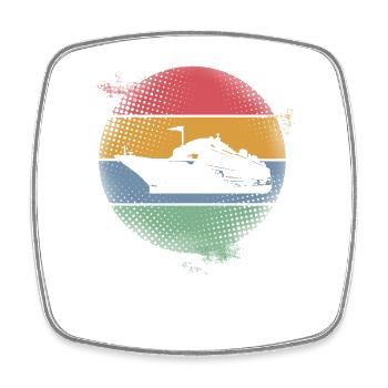 Cruise Ship Cruise - Square fridge magnet - white - Front