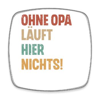 Opa - Viereckiger Kühlschrankmagnet - Weiß - Vorne