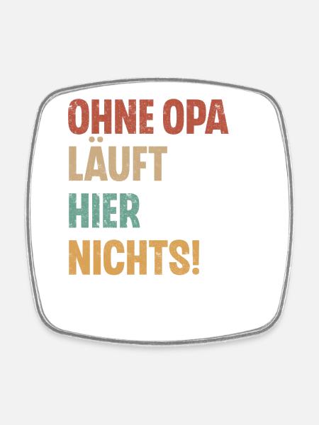 Opa - Viereckiger Kühlschrankmagnet - Weiß