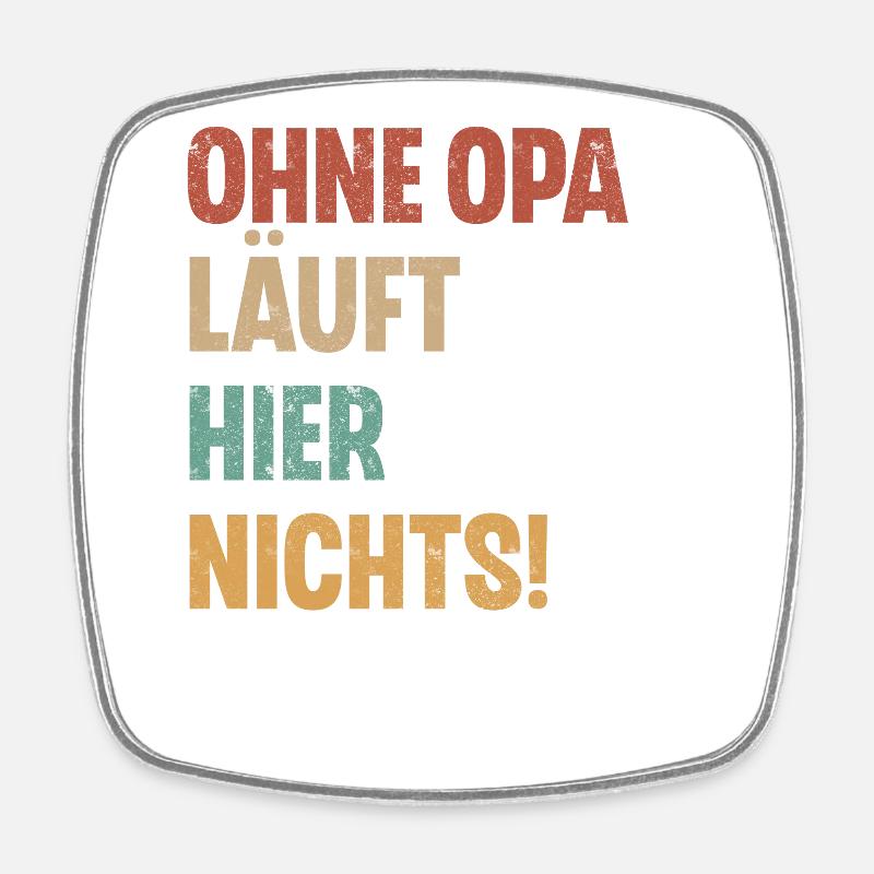 Opa - Viereckiger Kühlschrankmagnet - Weiß