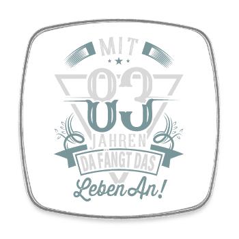 83. Geburtstag Da Fängt Das Leben An - Viereckiger Kühlschrankmagnet - Weiß - Vorne