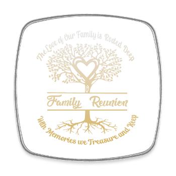 Family Reunion Die Liebe Unserer Familie - Viereckiger Kühlschrankmagnet - Weiß - Vorne