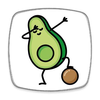 Dabbing Avocado Football Player Keto Diët - Square fridge magnet - white - Front