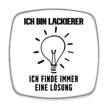 Lackierer Beruf Ausbildung - Viereckiger Kühlschrankmagnet - Weiß - Vorne