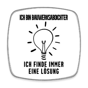 Bauwerksabdichter Beruf Ausbildung - Viereckiger Kühlschrankmagnet - Weiß - Vorne