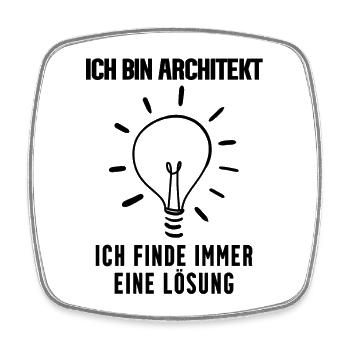 Architekt Beruf Ausbildung - Viereckiger Kühlschrankmagnet - Weiß - Vorne