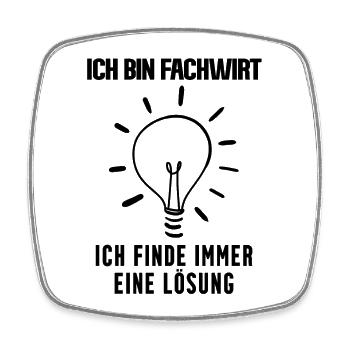 Fachwirt Beruf Ausbildung - Viereckiger Kühlschrankmagnet - Weiß - Vorne