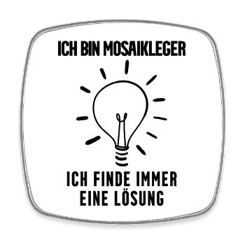 Mosaikleger Beruf Ausbildung - Viereckiger Kühlschrankmagnet - Weiß - Vorne