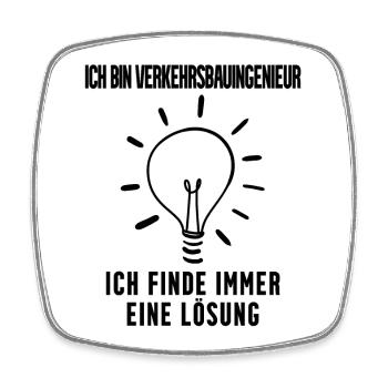 Verkehrsbauingenieur Beruf Ausbildung - Viereckiger Kühlschrankmagnet - Weiß - Vorne