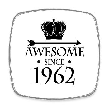Born in 1962 - Fantastic since 1962 - Square fridge magnet - white - Front