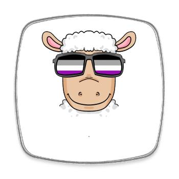 Asexual Lgbt Sheep Asexualité - Magnet carré - blanc - Devant