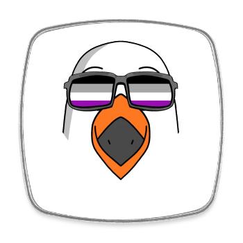 Asexué Lgbt Mouette Asexualité - Magnet carré - blanc - Devant