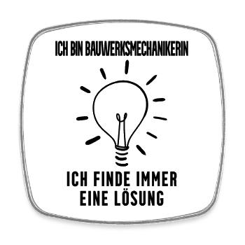 Bauwerksmechanikerin Beruf Ausbildung - Viereckiger Kühlschrankmagnet - Weiß - Vorne