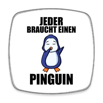 Pinguin Pinguine - Viereckiger Kühlschrankmagnet - Weiß - Vorne