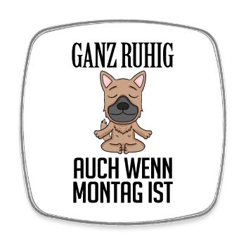 Deutscher Schäferhund - Viereckiger Kühlschrankmagnet - Weiß - Vorne