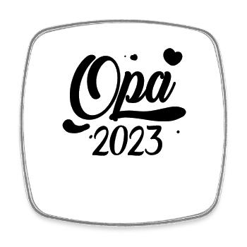 Opa 2023 loading - Viereckiger Kühlschrankmagnet - Weiß - Vorne