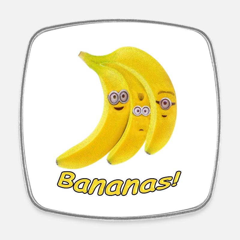 I Love bananas - Square fridge magnet - white