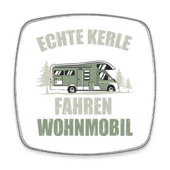 Echte Kerle Wohnmobil Roadtrip - Viereckiger Kühlschrankmagnet - Weiß - Vorne